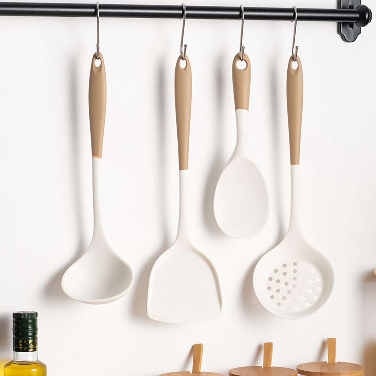 Home Cooking Cookbook - Ensemble d'ustensiles en silicone F2, 4