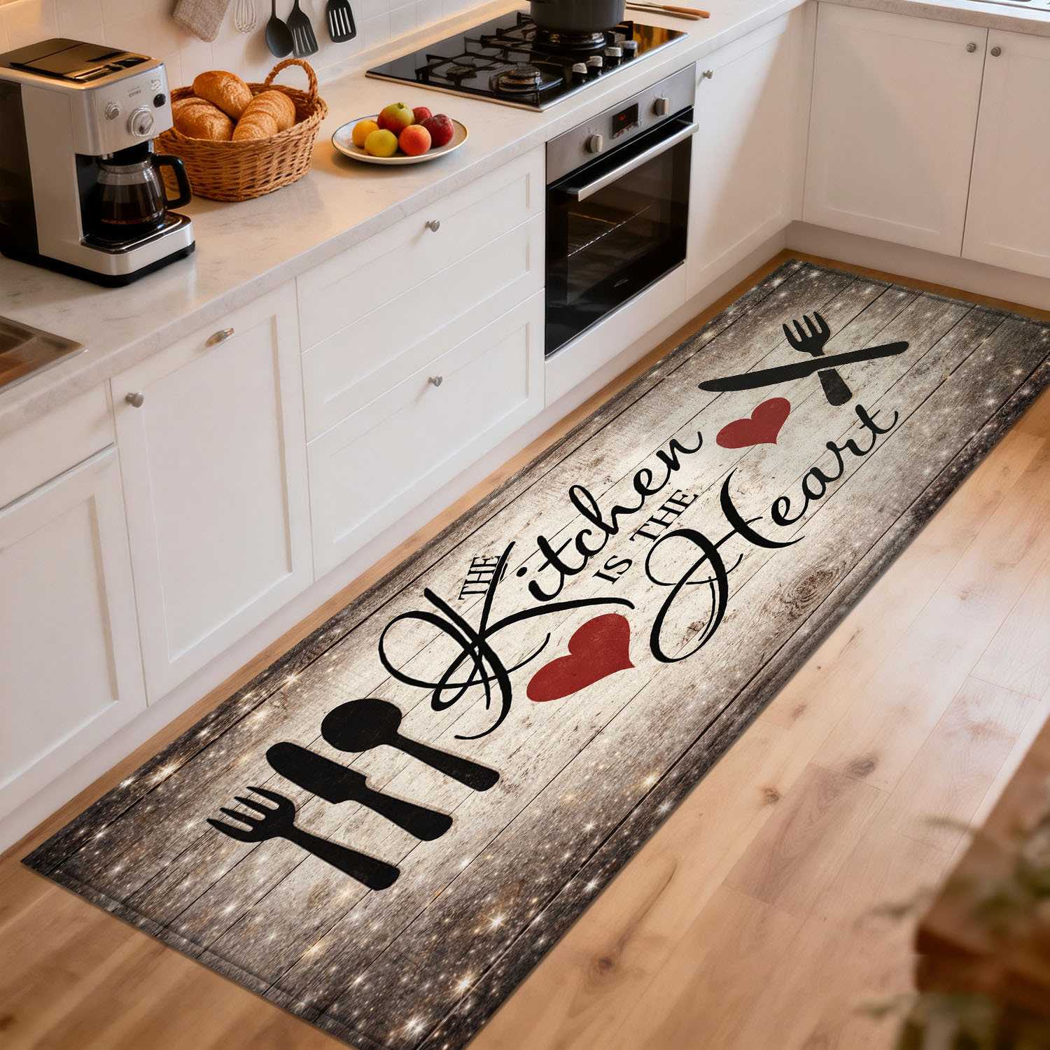 Home Made Cooking Quotes - Tapis de sol rustique en bois